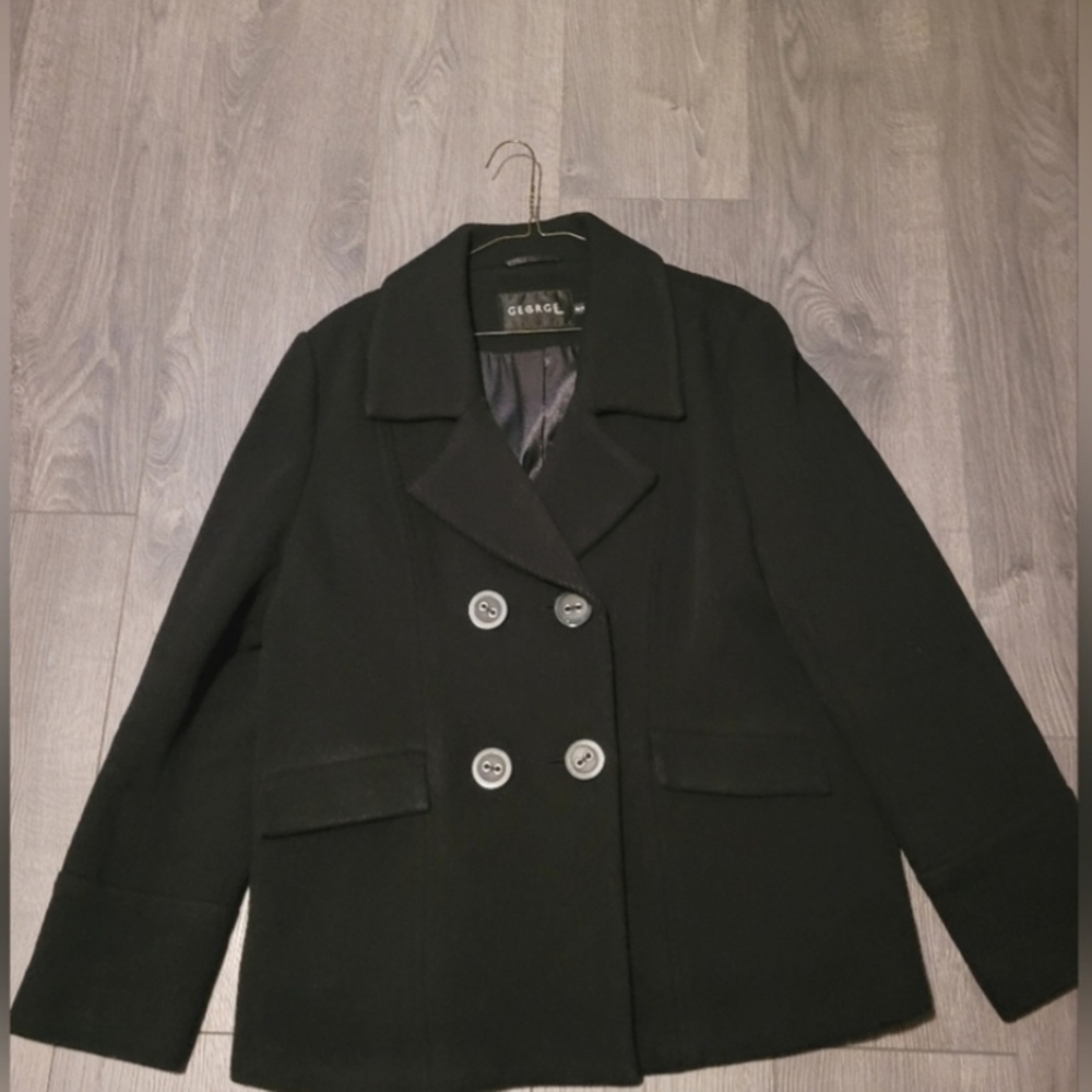 George Women's Black Peacoat